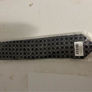 Grateful Dead Men's Navy and White Patterned Silk Tie